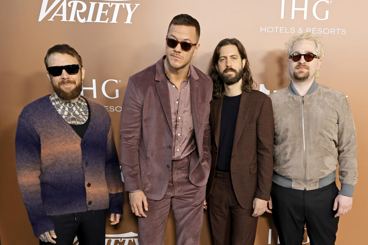 Daniel Platzman, Dan Reynolds, Daniel Wayne Sermon, and Ben McKee of Imagine Dragons attend Variety's 2022 Hitmakers Brunch at City Market Social House on Dec. 3, 2022 in Los Angeles, Calif. (Photo: Kevin Winter/Getty Images)