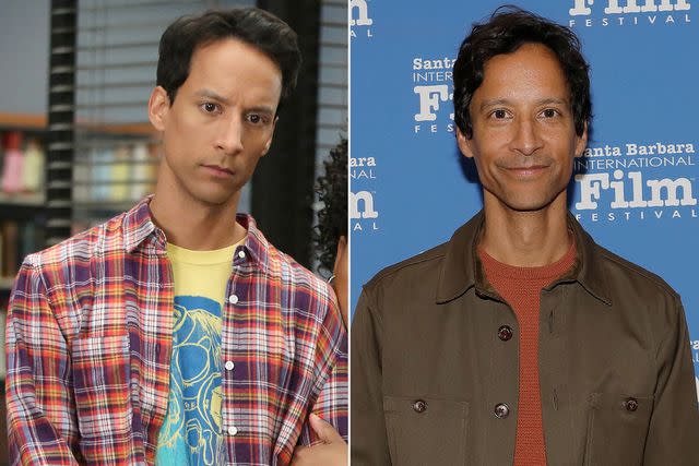 <p>NBC/Lewis Jacobs;Getty</p> Danny Pudi in 'Community' and in 2023