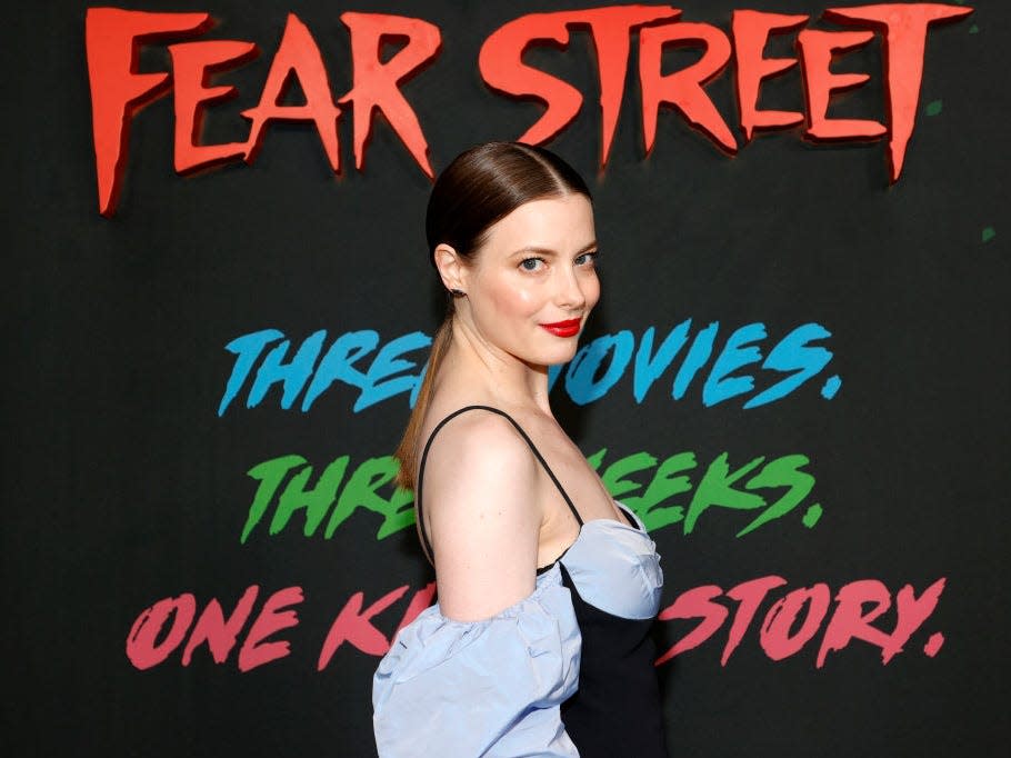 Gillian Jacobs at the premiere of "Fear Street Part 3: 1666" in 2021.