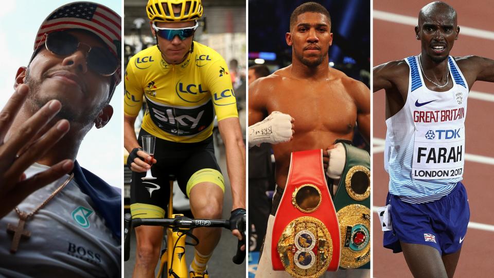 Lewis Hamilton, Chris Froome, Anthony Joshua and Mo Farah are all British world champions