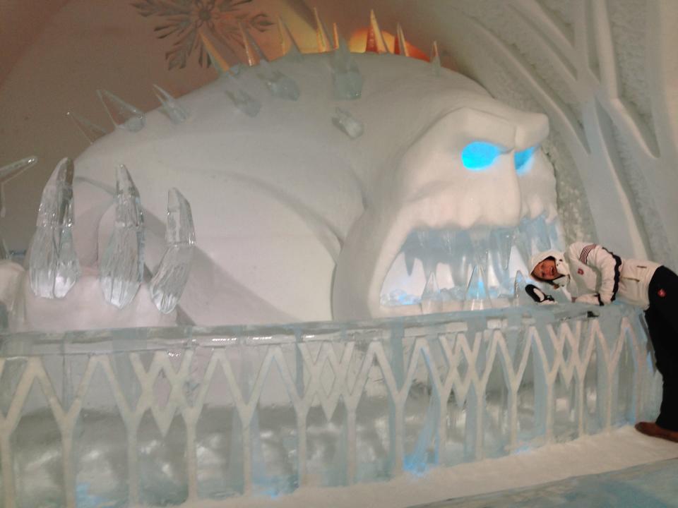 ice sculpture in quebec city canada