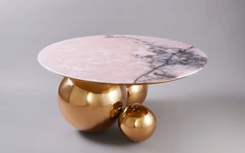 JunShi pink jade coffee table by Studio MVW will be on show with Galerie BSL at PAD