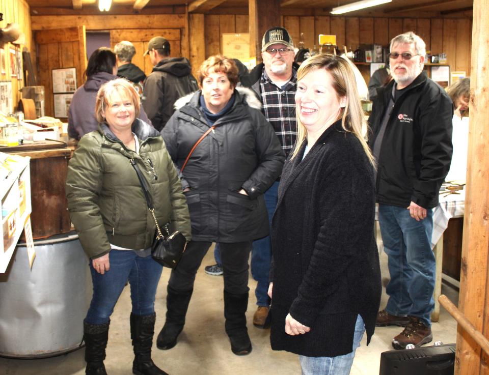 Ginny Walters at Wagner's Sugar Camp in West Salisbury gives a guided tour during last year's annual Maple Weekend Taste and Tour. This year, the tour will be open for the next two weekends at 23 different sites.