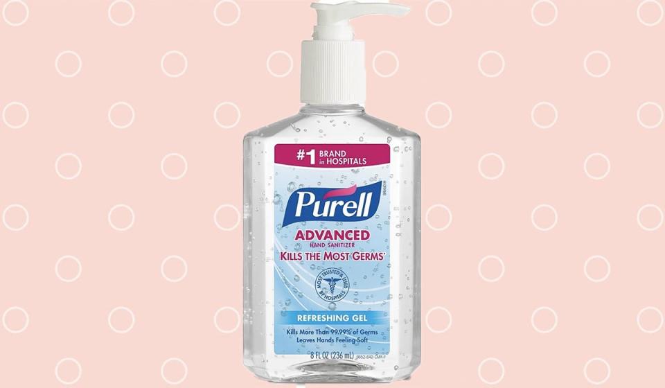 This Purell is made of gel and has no smell, so use it and kvell. (Photo: Amazon)