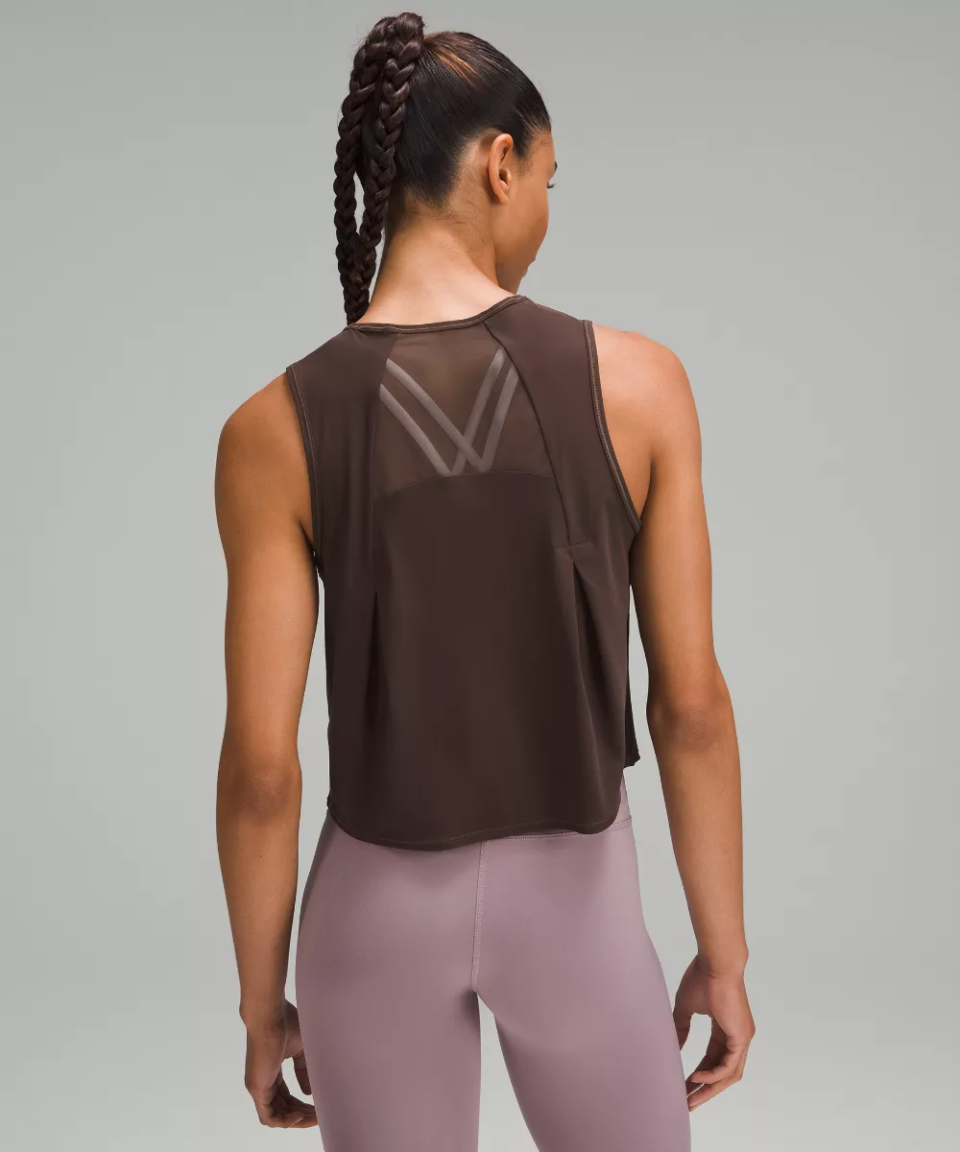 Sculpt Cropped Tank Top for Running and training. PHOTO: Lululemon