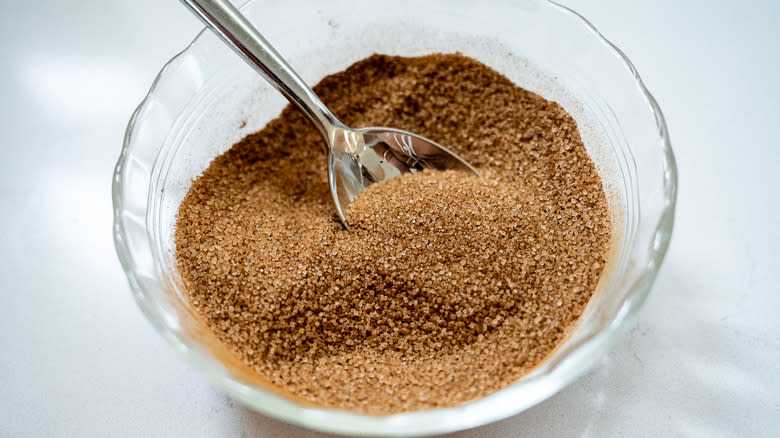 cinnamon sugar in small bowl