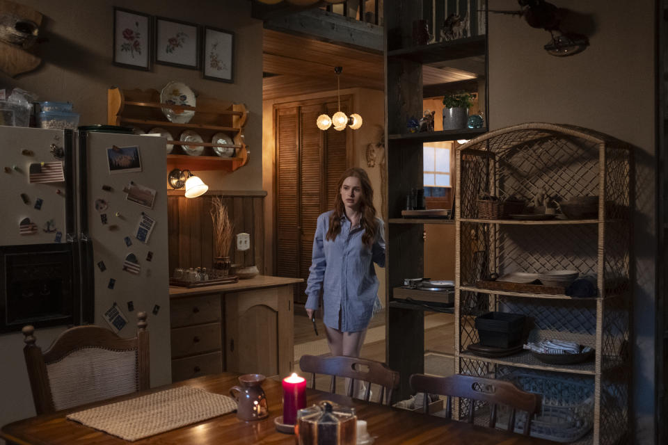 Madelaine Petsch as “Maya” in The Strangers: Chapter 1, a Lionsgate release (Photo courtesy of John Armour for Lionsgate)