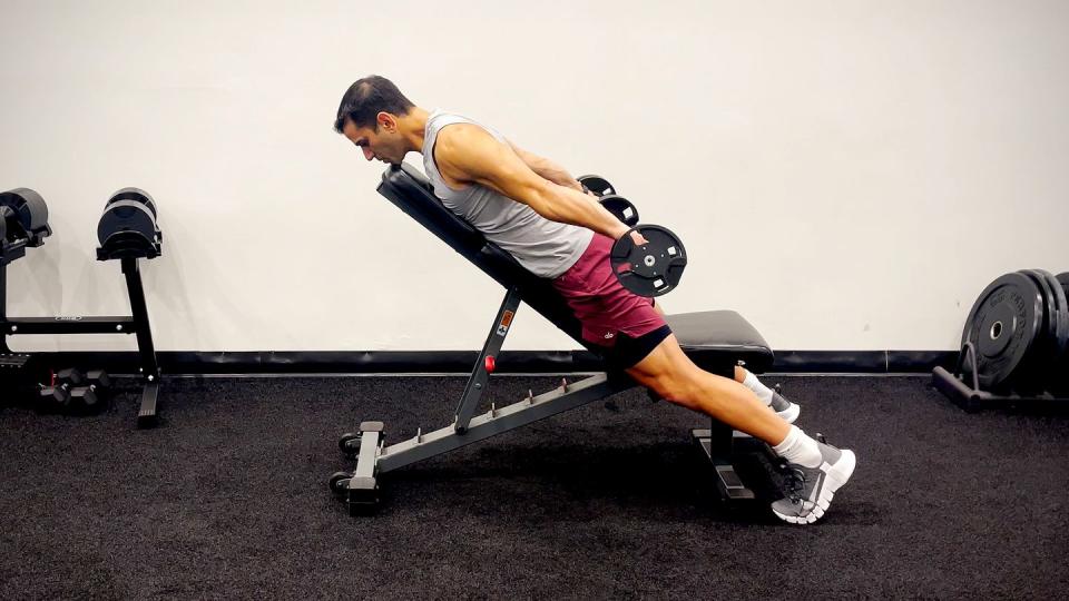 rear delt exercises for better posture, chest supported rear delt extension