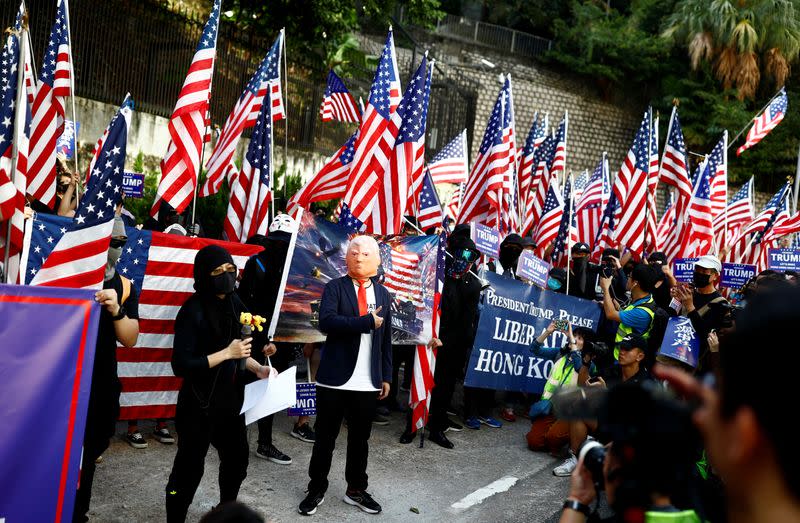 "March of Gratitude to the US" event in Hong Kong