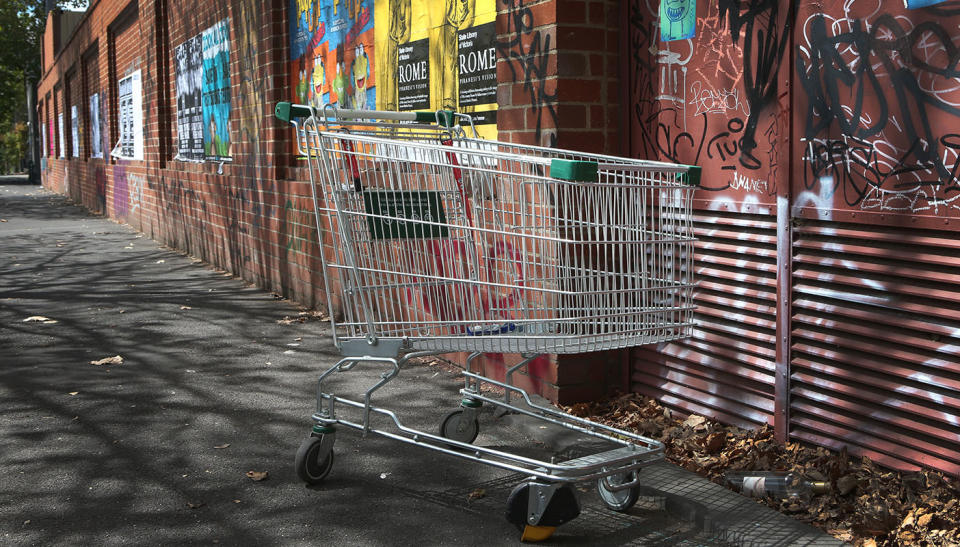 Reporting abandoned Woolworths supermarket trolleys for chance to win $60,000 supermarket cash.