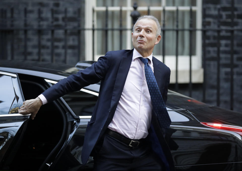 Conservative MP David Lidington Downing Street arrives to meet with British Prime Minister Theresa May in London, Wednesday, Nov. 14, 2018. British Prime Minister Theresa May will try to persuade her divided Cabinet on Wednesday that they have a choice between backing a draft Brexit deal with the European Union or plunging the U.K. into political and economic uncertainty. (AP Photo/Matt Dunham)