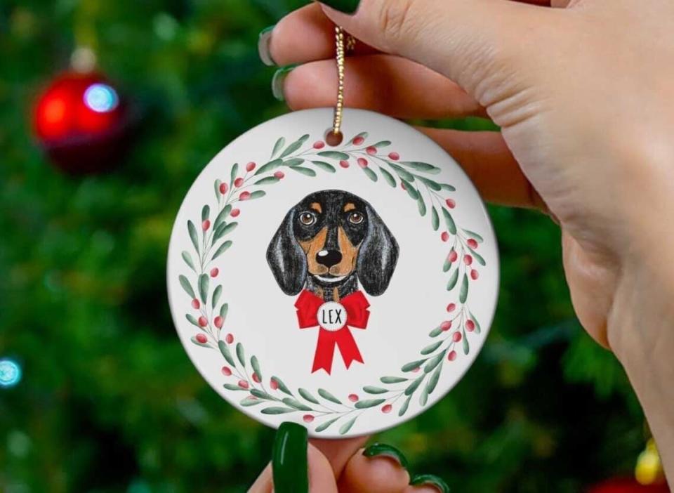 Christmas Ornaments Unique Hand Illustrated Custom Pet Ornament