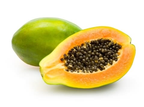 When placed on the skin, Papaya reduces redness and dark spots. Why not eat it too?