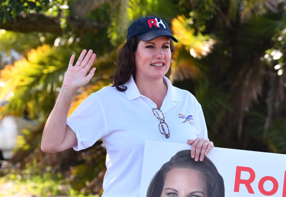 House District 30 candidate Robyn Hattaway was in Titusville campaigning on Tuesday.