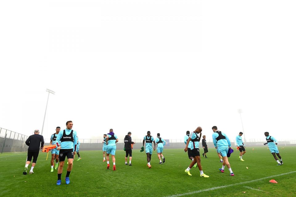 Recharge batteries: West Ham training in Dubai: West Ham United via Getty Images