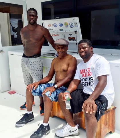 <p>Kevin Hart Instagram</p> Kevin Hart and his brother Robert Hart with their father Henry Witherspoon.