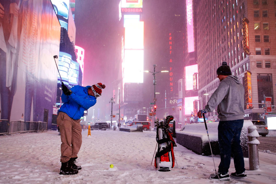 Golf in Times Square