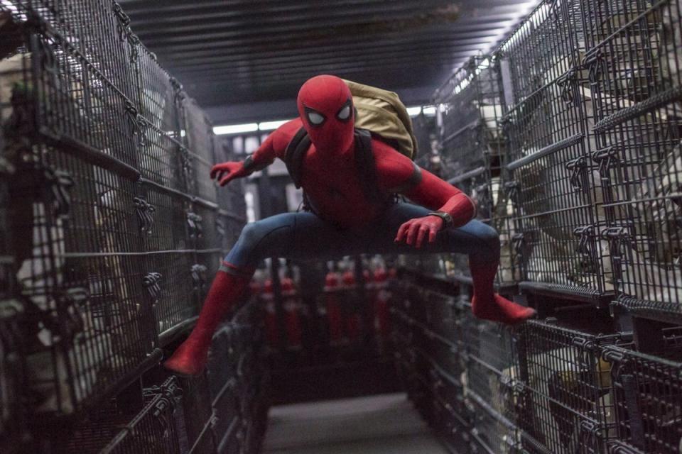 This image released by Columbia Pictures shows Tom Holland in a scene from "Spider-Man: Homecoming." Some of the greatest filmmakers in the world have misgiving about the rise of the superhero film and its outsized place in our film culture. (Chuck Zlotnick/Columbia Pictures-Sony via AP)