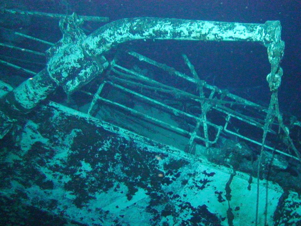 The Centaur shipwreck underwater in Moreton Island, Australia.