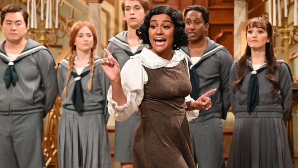 "Saturday Night Live" host Ariana DeBose during the “New Governess” sketch on Saturday, Jan. 15, 2022.