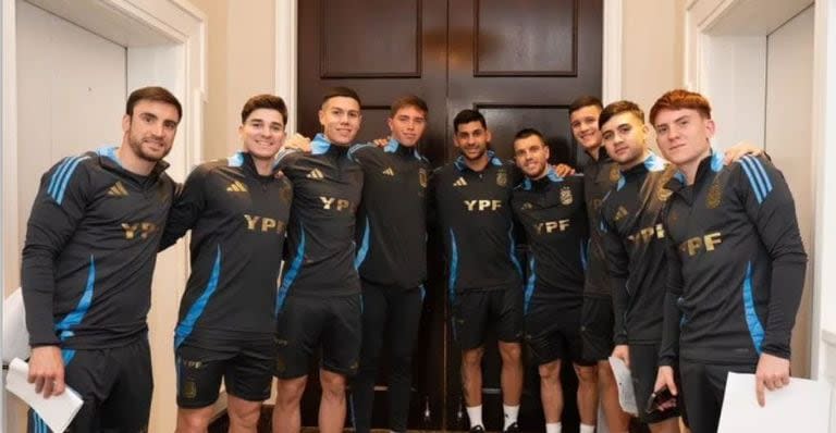 Los jugadores de la selección argentina que llegaron a los Estados Unidos