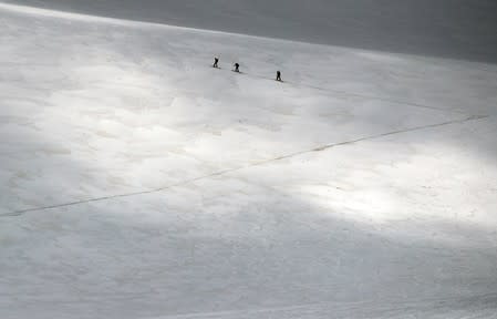 The Wider Image: Scientists race to read Austria's melting climate archive