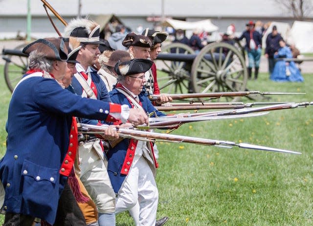 Pictured is the 1776 Revolutionary War Living History Encampment that will be featured this weekend at the Ohio Civil War/WWI & II Show at the Richland County Fairgrounds.