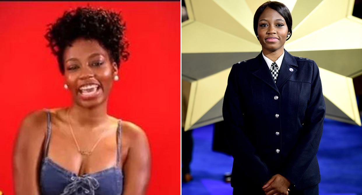 Khafi Kareem is on Nigerian Big Brother against her police bosses' wishes (Pictures: Africa Magic/PA)