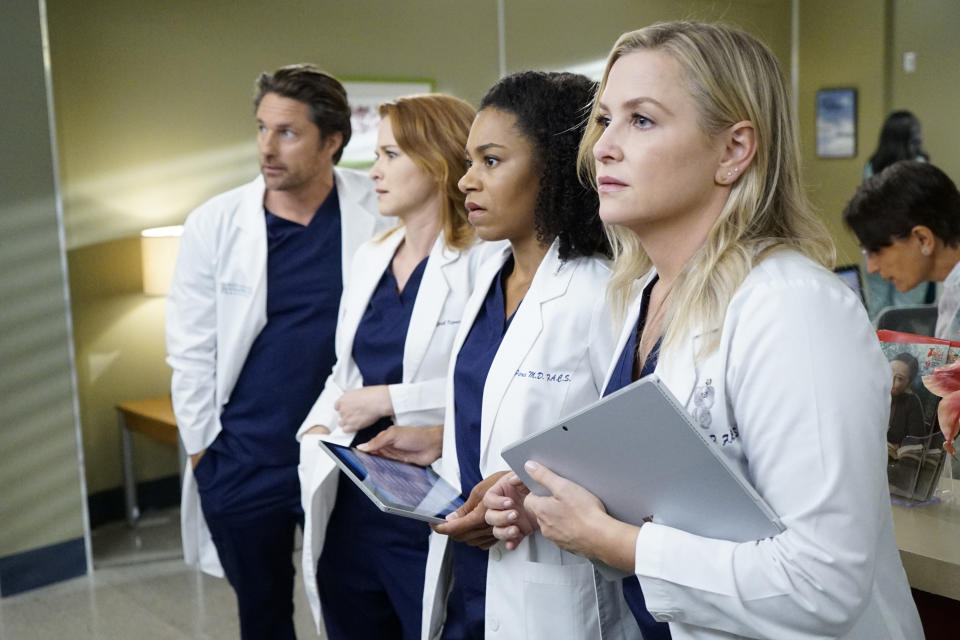 GREY’S ANATOMY, Season Thirteen – “Why Try to Change Me Now” – The arrival of a new consultant puts all of the doctors on edge, especially once she starts stepping on toes in the OR. Amelia and Owen bring their personal problems into the hospital, while April explores some uncharted territory.