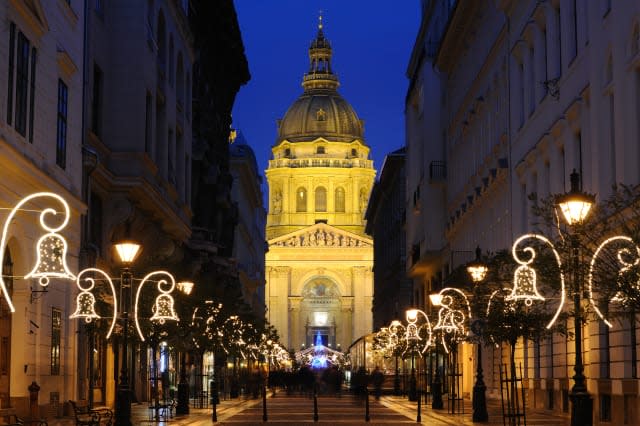 Holiday time at St Stephen's Basilica in Budapest