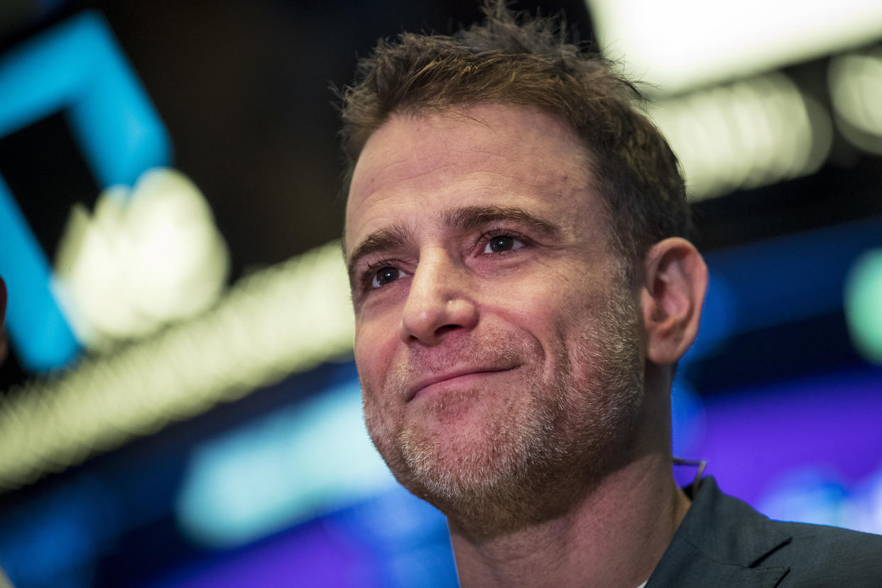 NEW YORK, NY - JUNE 20:  Stewart Butterfield, co-founder and chief executive officer of Slack, waits to do a television interview after ringing the opening bell the New York Stock Exchange (NYSE), June 20, 2019 in New York City. The workplace messaging app Slack will list on the New York Stock Exchange this morning. NYSE set the reference price for the direct listing at $26 per share late on Wednesday. (Photo by Drew Angerer/Getty Images)