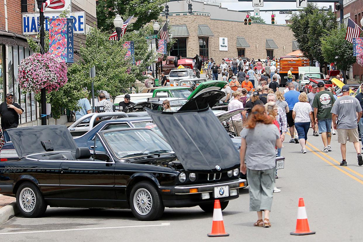 11th annual Ashland Downtown Dream Cruise and Car Show Saturday, July 10, 2021. There were a record number of 687 cars registered for the car show. TOM E. PUSKAR/TIMES-GAZETTE.COM