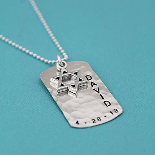 5) Personalized Star of David Necklace