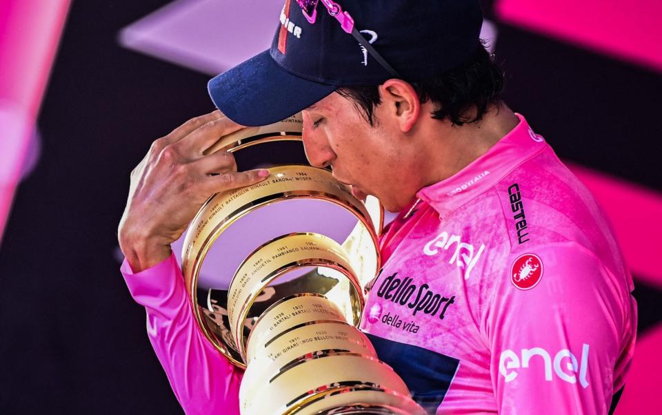 Egan Bernal - Egan Bernal seals Giro d'Italia ahead of Damiano Caruso and Simon Yates - GETTY IMAGES