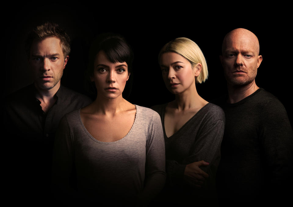 Hadley Fraser, Lily Allen, Julia Chan and Jake Wood (Olaf Heine/Matthew/Murphy/Simon Turtle/PA)