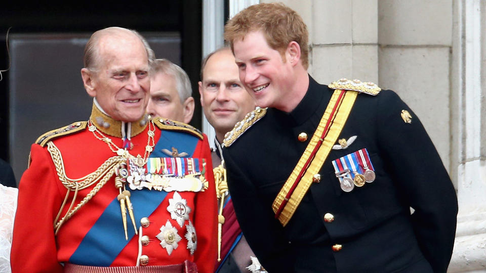 Prince Harry and prince philip