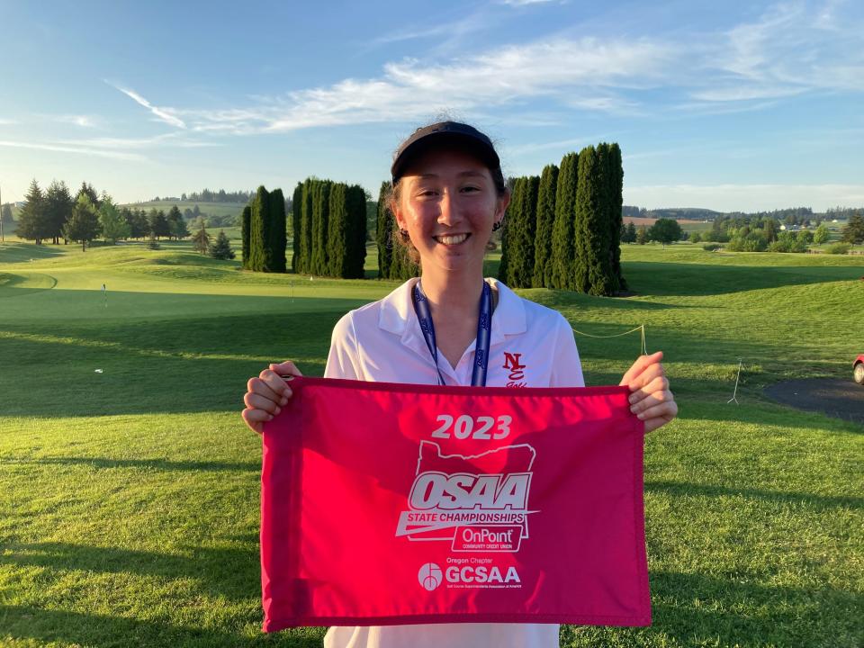 North Eugene sophomore Francesca Tomp won her second straight OSAA Class 5A state golf championship.