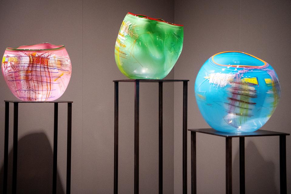 Chihuly pieces on display at Amherst at the Biltmore Estate, March 20, 2024.