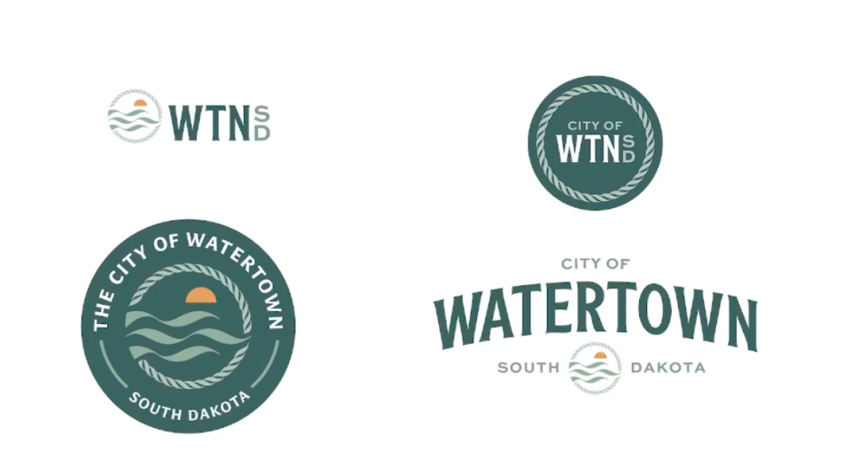 Watertown's new logo has several variations that will be used.