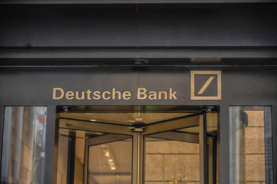 A view of Deutsche Bank AG New York Headquarters on Wall Street in New York City. Deutsche Bank AG has agreed to pay more than $130 million to settle criminal and civil charges resulting the Federal government's investigation into bribery of foreign officials and manipulated the market for precious-metals futures through a trading tactic known as spoofing. Deutsche Bank AG is still under investigation by New York State for its dealing with Trump Organization. (Photo by Ron Adar / SOPA Images/Sipa USA)