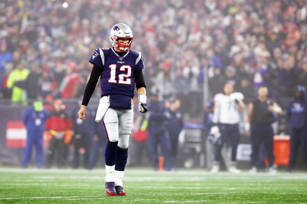 Tom Brady's final game as a Patriot. (Photo by Adam Glanzman/Getty Images)