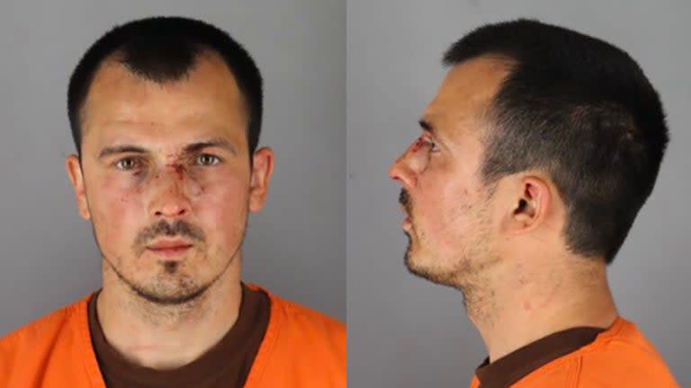 Bogdan Vechirko was charged with driving his semi-trailer truck into a crowd of protesters (Hennepin County Sheriff)