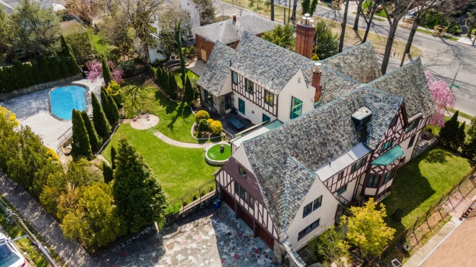An aerial view of the property. Kyle Porterfield/EPM Real Estate Photography/Corcoran