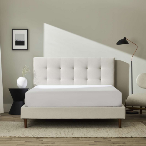 Silk and Snow Upholstered Bed Frame