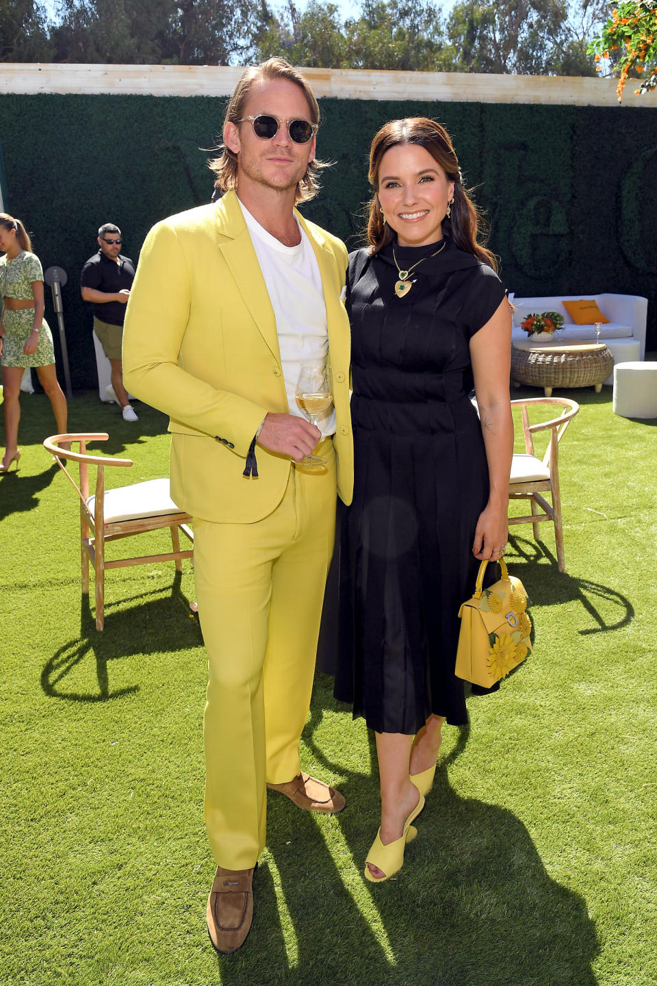 Grant Hughes and Sophia Bush got engaged in Italy in August 2021. (Charley Gallay / Getty Images for Veuve Clicquot)