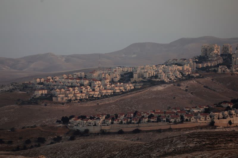 View shows the Jewish settlement of Maale Adumim in the Israeli-occupied West Bank