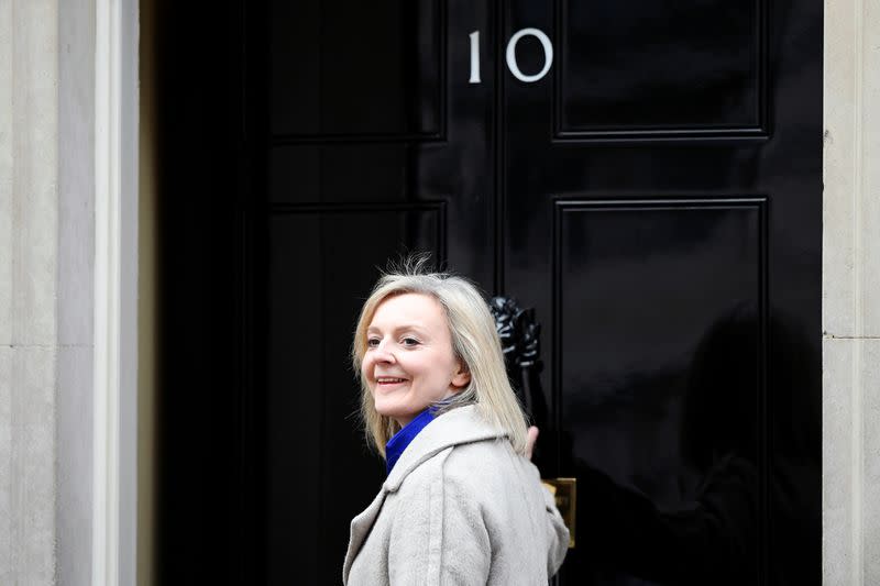 FILE PHOTO: Liz Truss arrives at Downing Street in London