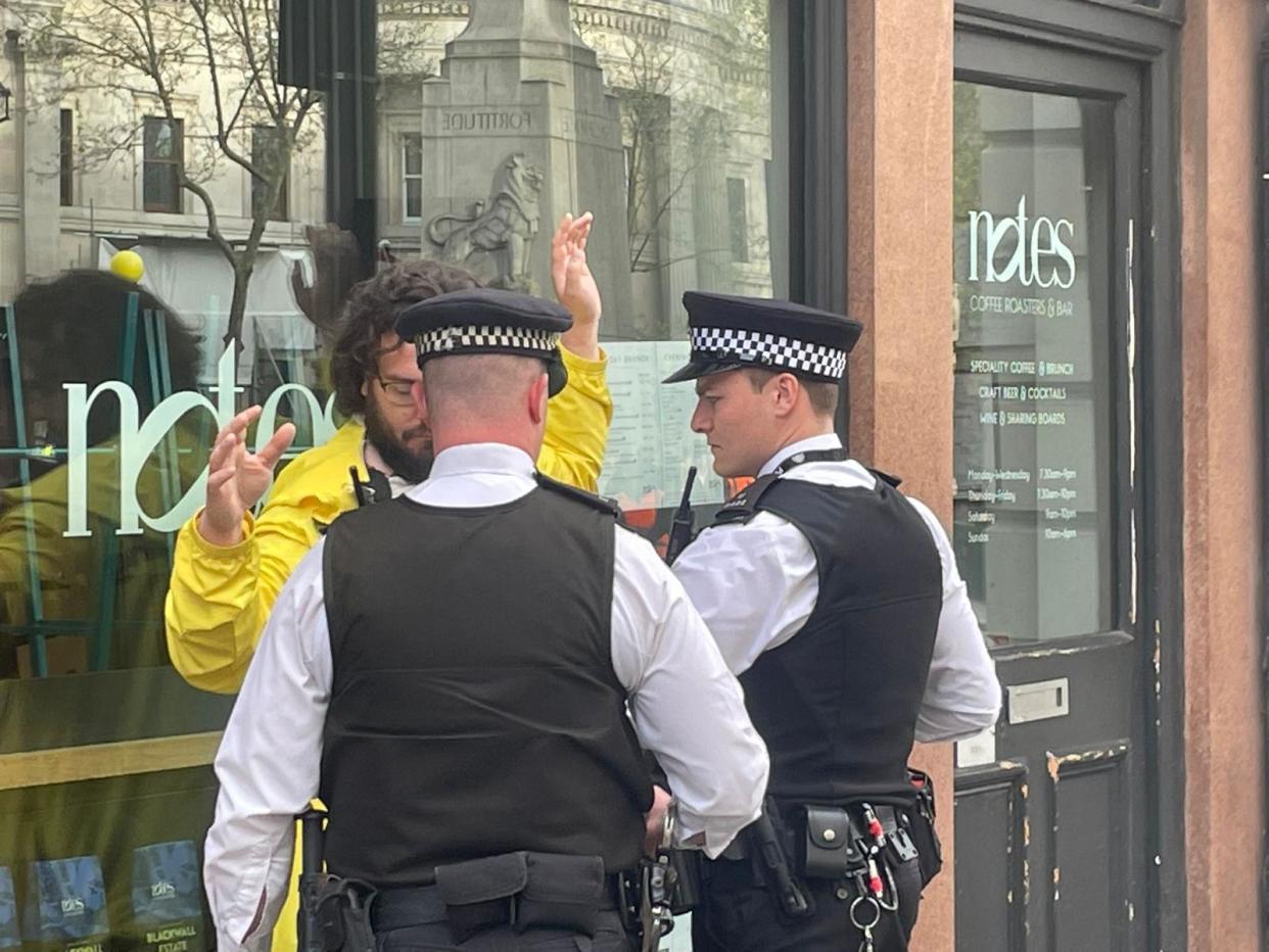 Protesters arrested near Trafalgar Square (The Independent)