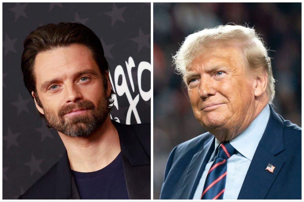 Actor Sebastian Stan (left) and Donald Trump (Getty)