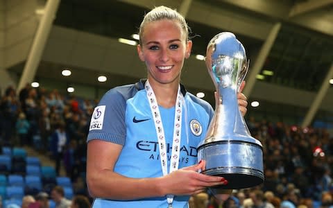 Toni Duggan signs for Barcelona from Manchester City Women - Credit: Alex Livesey/Getty Images